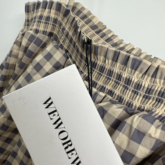 WeWoreWhat Smocked gingham Midi Dress NWT Size Small - Picture 7 of 7